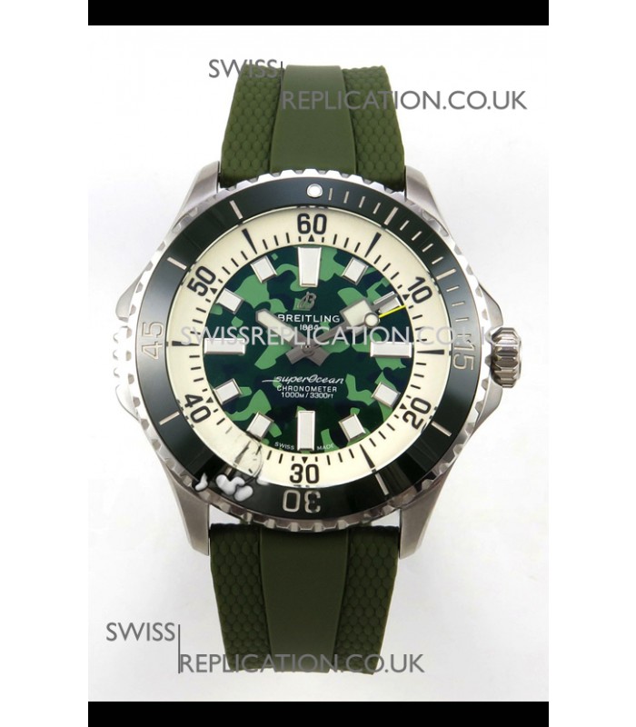 SuperOcean 46 E10379D31L1S1 Super Diver Green CAMO Super Clone Watch 