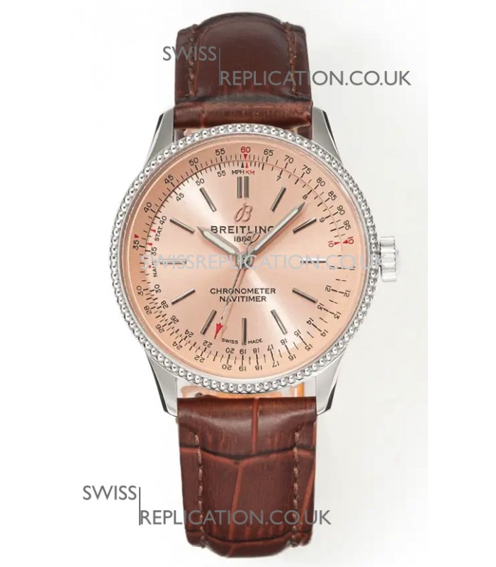 Navitimer Automatic 36 Champange Dial Steel Casing Super Clone Watch 