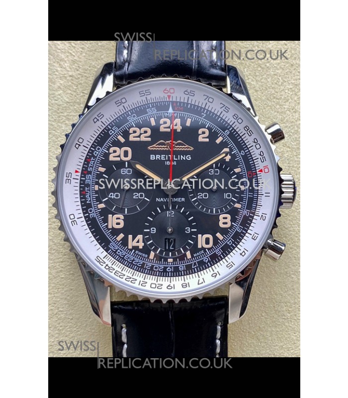 Breitling Navitimer B02 Stainless Grey Dial Swiss Replica Watch 