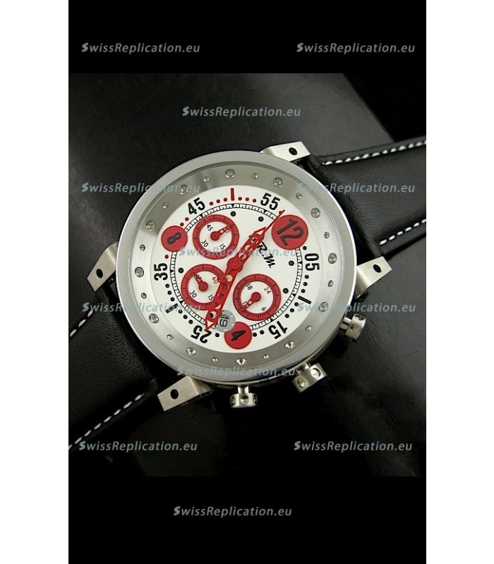 B.R.M.0011G6 Japanese Replica Quartz Watch in White&Red Dial