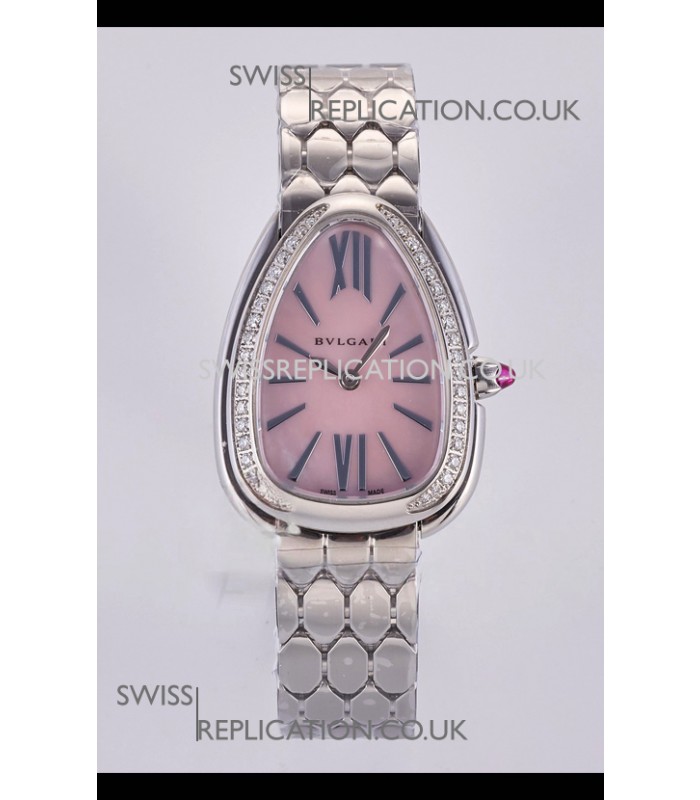 Serpenti Seduttori Pink Pearl dial in Steel Casing Super Clone Watch