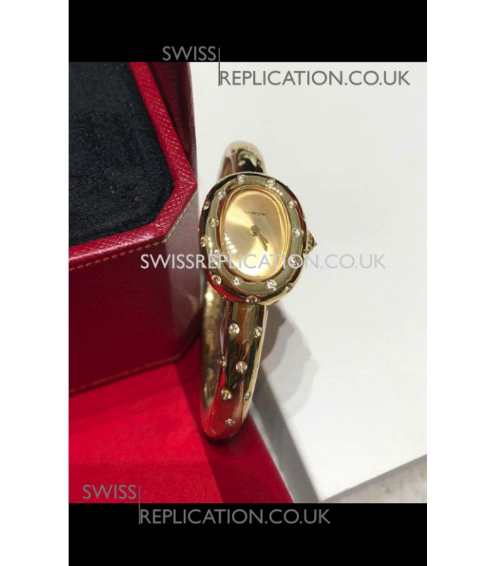 Baignoire De Cartier Yellow Gold Super Clone Quartz Replica Watch