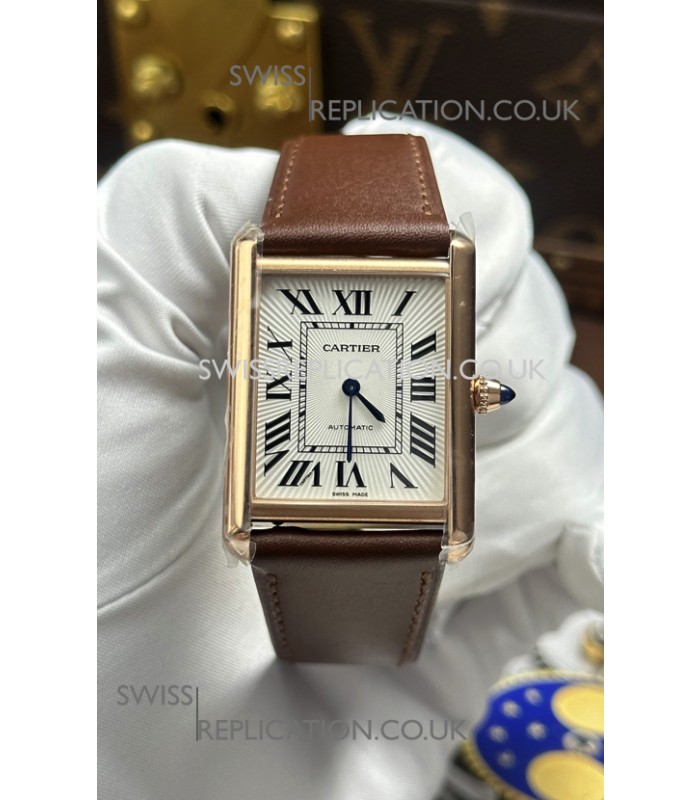Cartier Tank Louis Automatic 27mm in Yellow Gold Super Clone Watch 