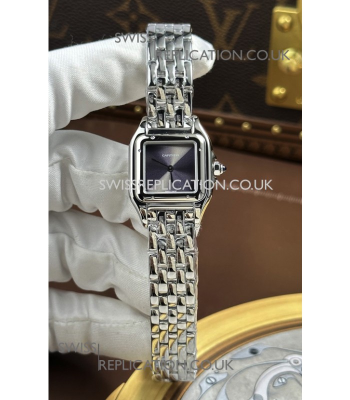 Cartier Panthere 22MM Steel Casing in Grey Dial Super Clone Watch 