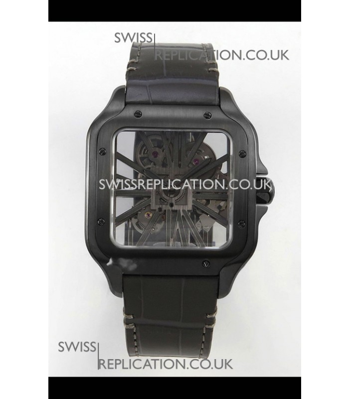 Santos De Cartier Super Clone Watch in Skeleton Dial PVD MLF Coating