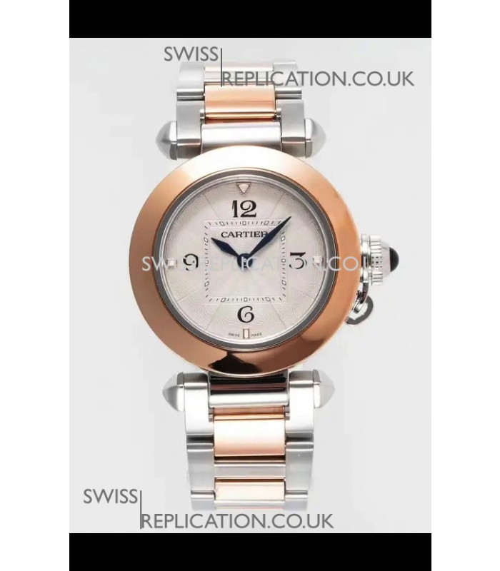 Pasha De Cartier Two Tone Casing Watch 30MM Super Clone Watch 