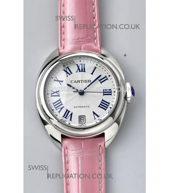 Cle De Cartier 40MM Automatic Super Clone Watch Pink Strap