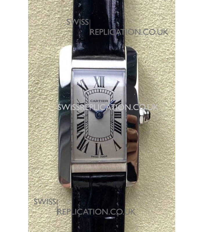 Cartier Tank Americaine Swiss Quartz 19mm Steel Casing Swiss Replica Watch 