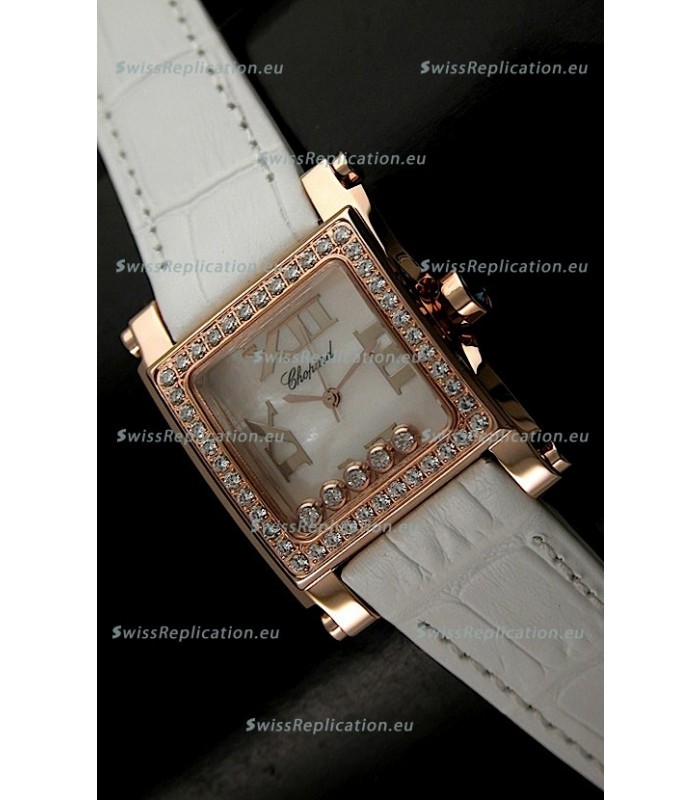 Chopard Happy Sport Swiss Replica Watch in Shell White Dial