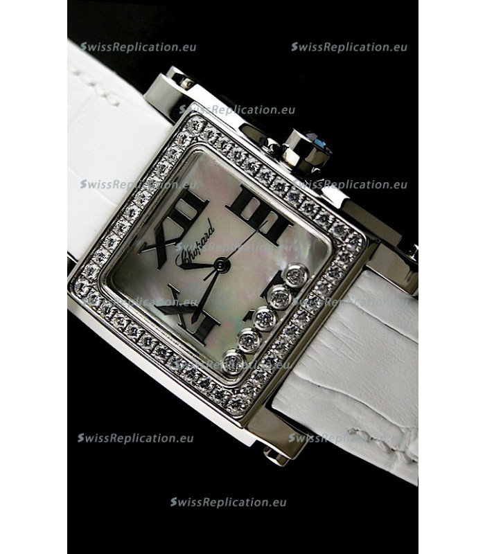 Chopard Happy Sport Swiss Replica Watch in Shell White Dial