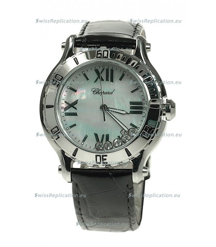 Chopard Happy Sport Ladies Japanese Watch in White Pearl Dial