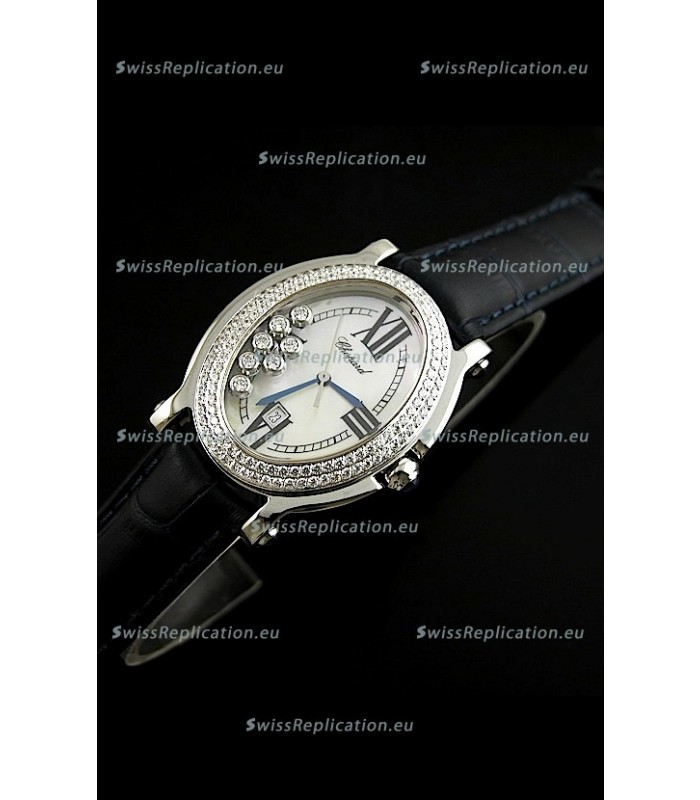 Chopard Happy Sport Swiss Replica Watch in Black Strap