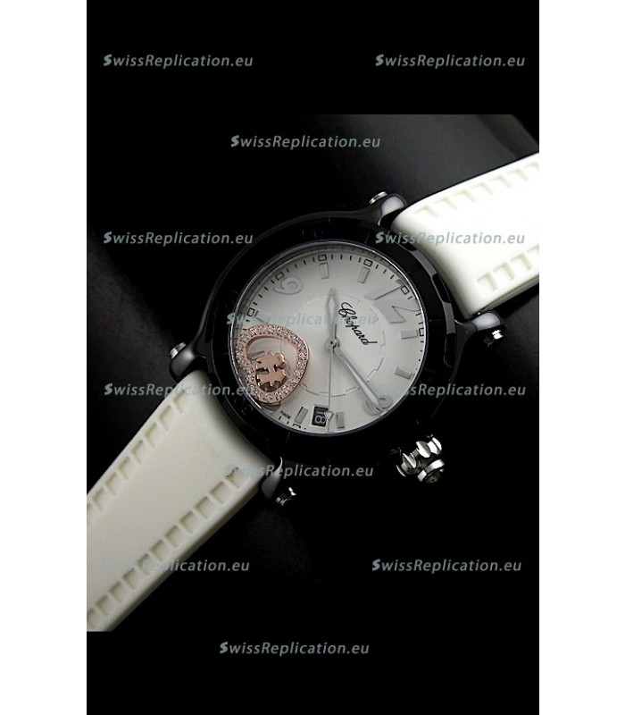 Chopard Limited Edition Swiss Replica Watch in White Strap