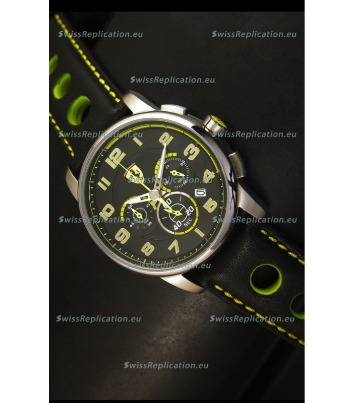 Scuderia Ferrari Heritage Chronograph Watch in Steel Case 