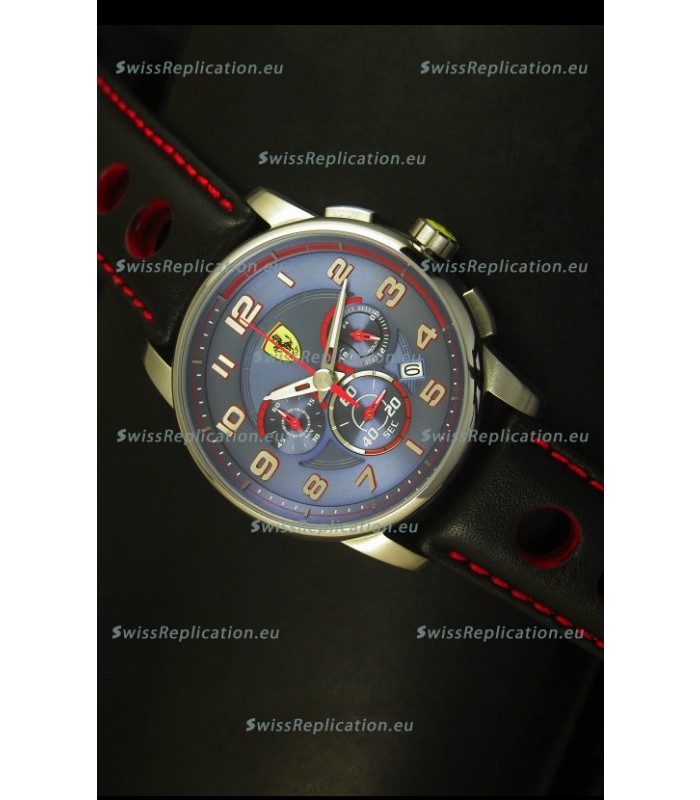 Scuderia Ferrari Heritage Chronograph Watch in Blue Dial 