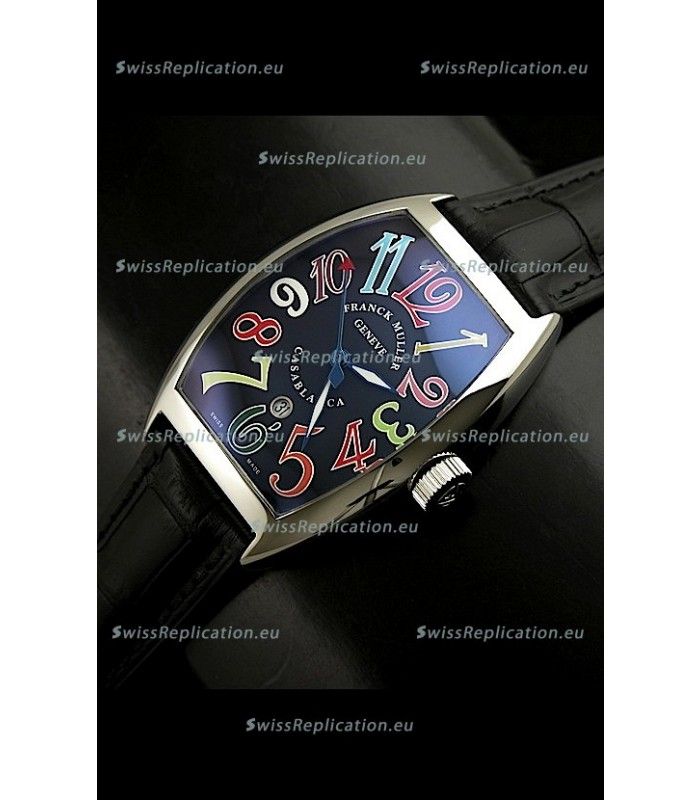 Franck Muller Casa Blanca Japanese Replica Watch in Black Dial