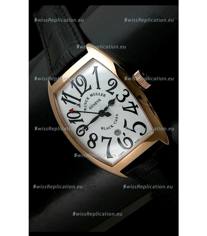 Franck Muller Black Casa in Japanese Replica Watch White Dial