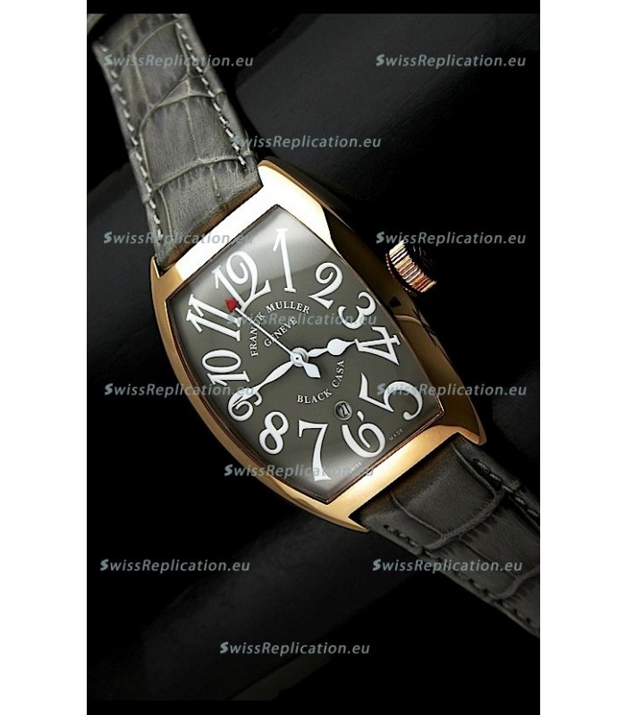 Franck Muller Geneve Casablanca Japanese Rose Gold Watch in Grey Dial