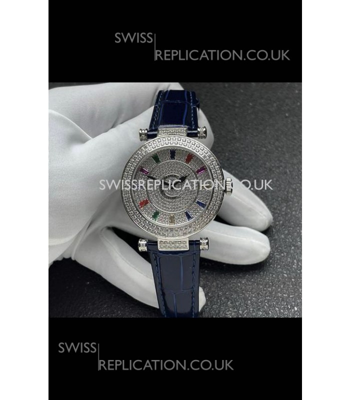 Franck Muller Double Mystery Swiss Quartz Watch in Steel Casing