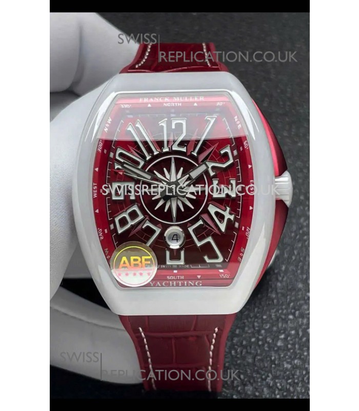 Franck Muller Vanguard Yachting White Ceramic Super Clone Watch 