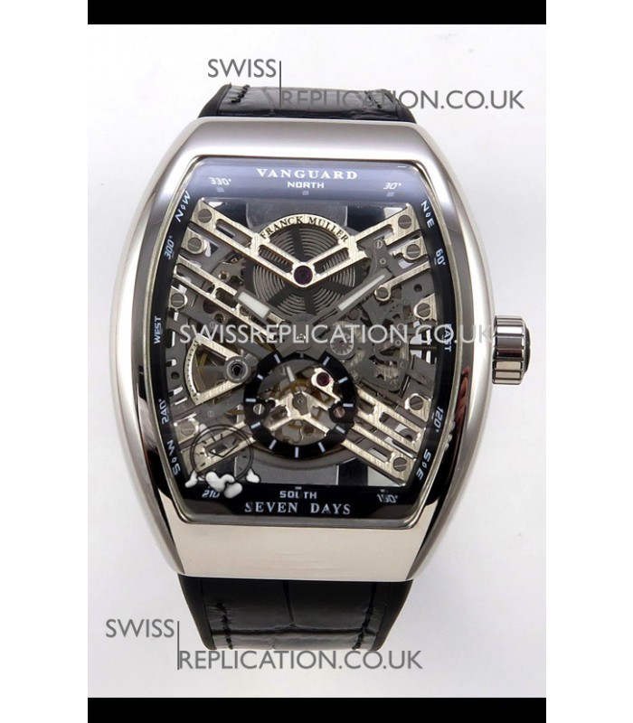 Franck Muller V45 Tourbillon Skeleton Steel Super Clone Watch 