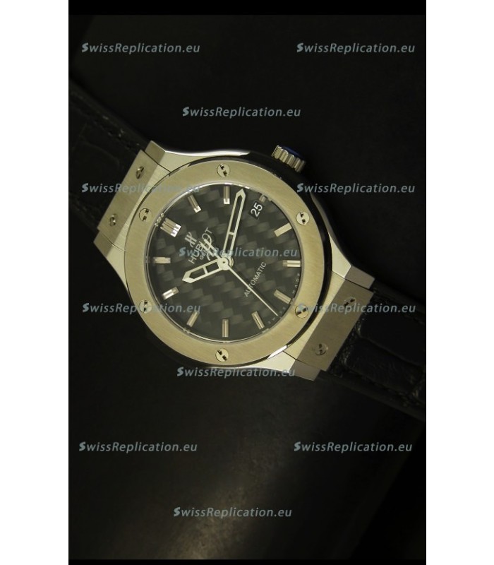 Hublot Classic Fusion 39MM Steel Case Watch Carbon Dial