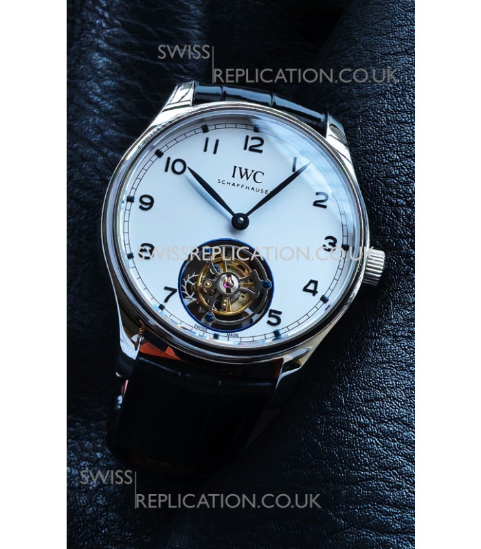 IWC Portuguese Tourbillon Steel Case White Dial Super Clone Watch 