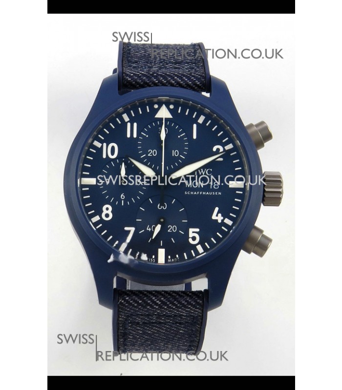 IWC PILOT'S Chronograph Top Gun Oceana Blue Super Clone Watch 