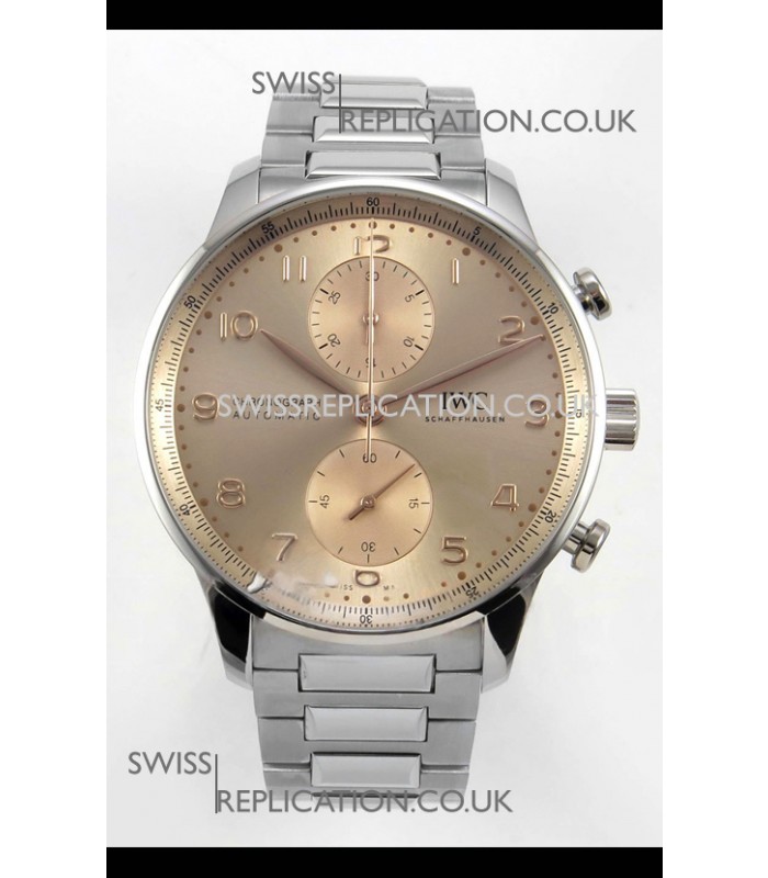 IWC Portuguese Chronograph Champange Dial Super Clone Watch 