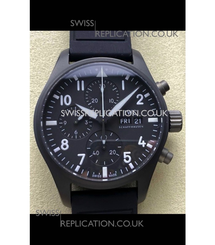 IWC PILOT'S Chronograph Ceramic Black Dial Super Clone Watch 