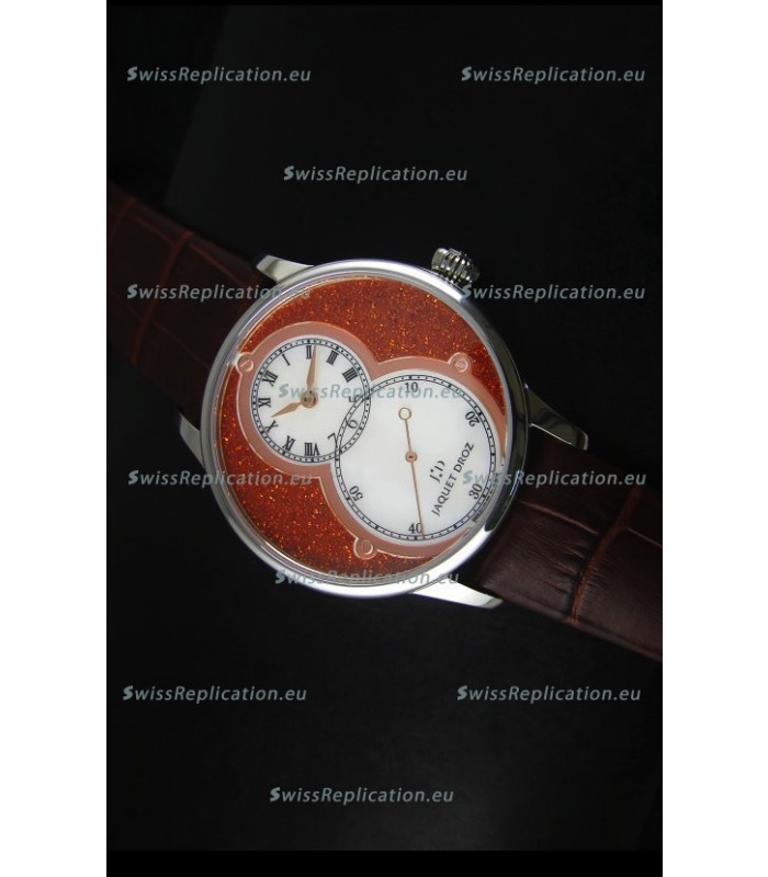 Jaquet Droz Grande Seconde Watch in Red Dial Stainless Steel Case