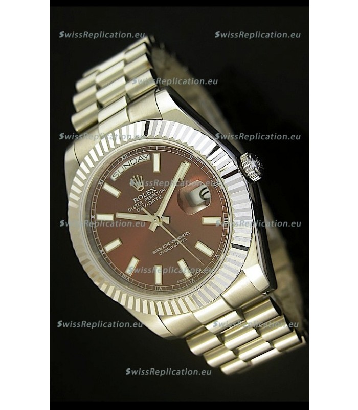 Rolex Day Date II 41MM Swiss Replica Watch - Green Dial - 1:1 Mirror Replica Watch 