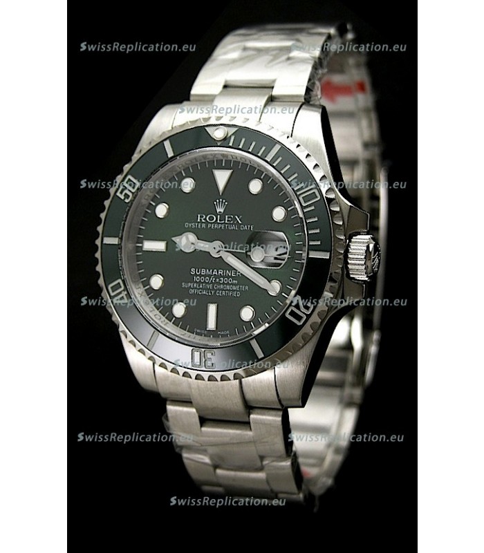 Rolex Submariner Swiss Replica Green Watch in Ceramic Bezel