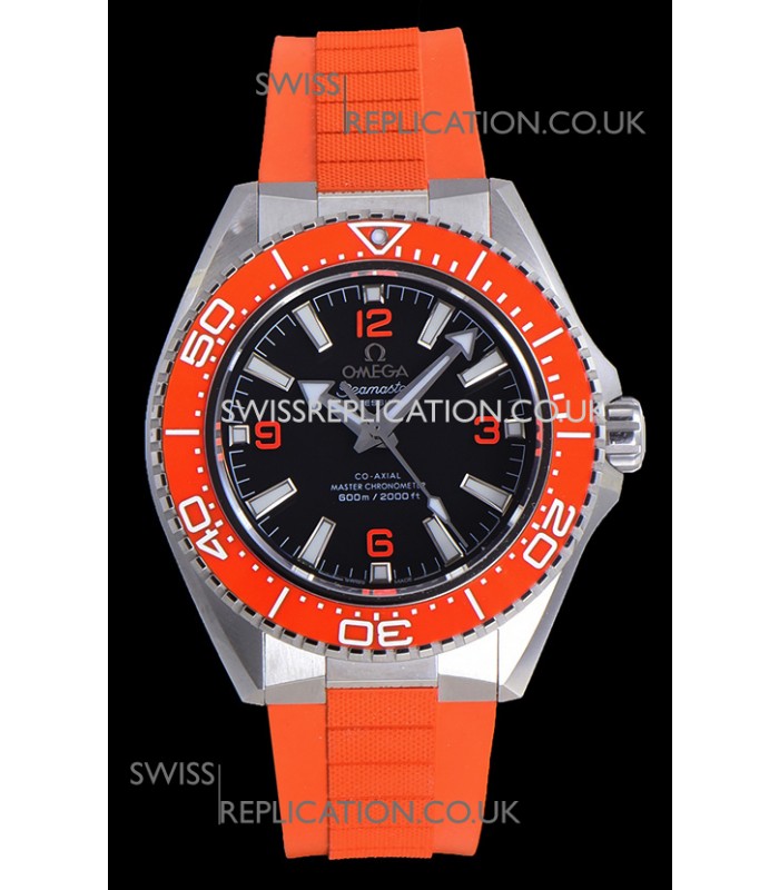 Omega Seamaster Planet Ocean Orange Bezel Rubber Strap 42MM Super Clone Watch 