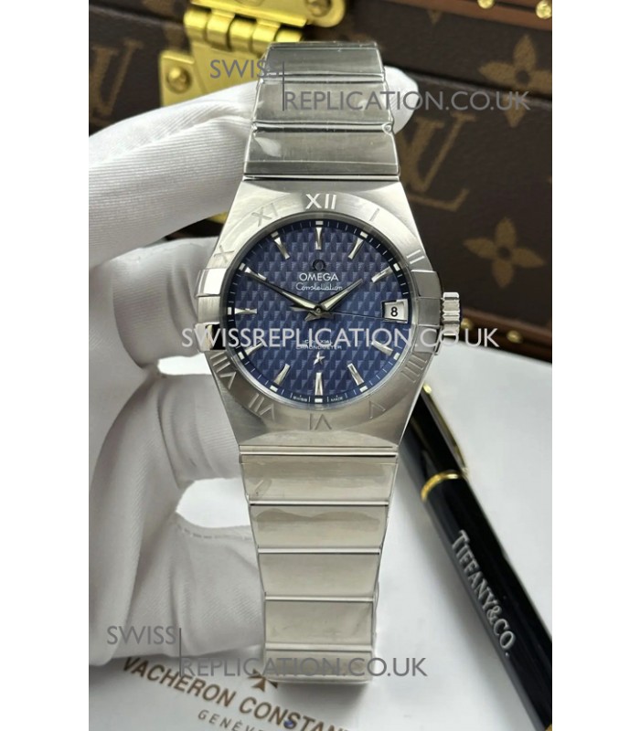 Omega Co-Axial Constellation 38MM 904L Steel Blue Dial Super Clone Watch 