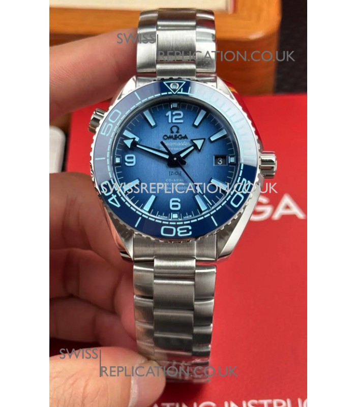 Omega Seamaster Planet Ocean 39.5MM Summer Blue Dial Super Clone Watch 