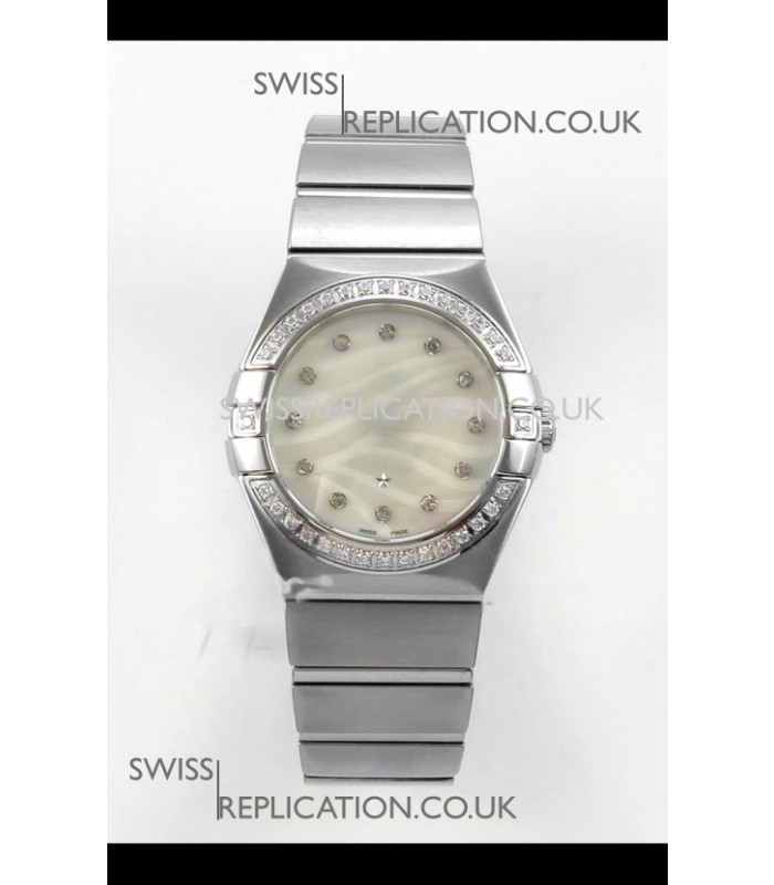 Omega Constellation 28MM Pearl Textured Dial QUARTZ Super Clone Watch 
