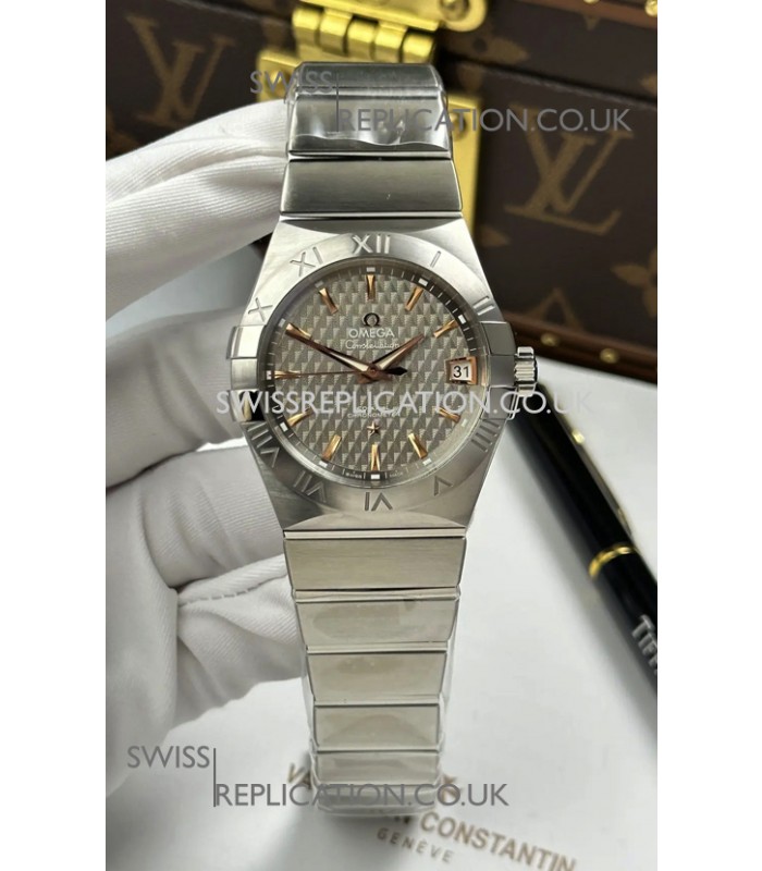 Omega Co-Axial Constellation 38MM 904L Steel Grey Dial Super Clone Watch 