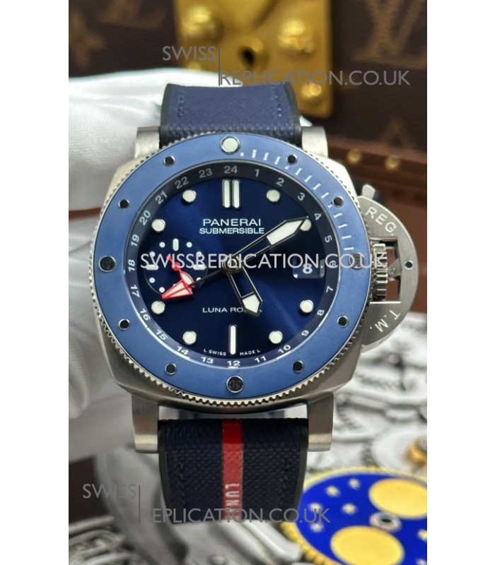 Panerai Submersible PAM01507 GMT Luna Rossa Titanio Super Clone Watch 