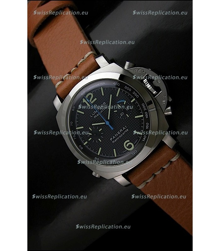 Panerai Luminor Regatta Swiss Replica Watch in Black Dial - 1:1 Mirror Replica