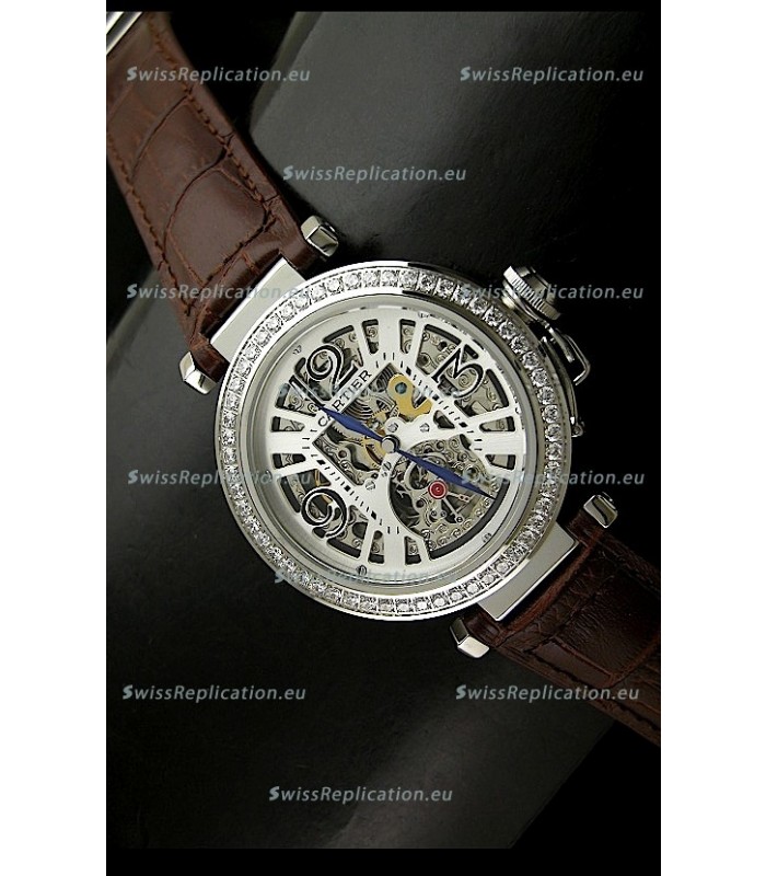 Cartier Ronde De Ladies Replica Watch in Decorated Skeleton Dial