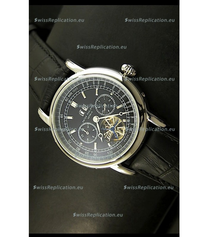 Patek Philippe Complications Tourbillon Japanese Replica Watch in Steel