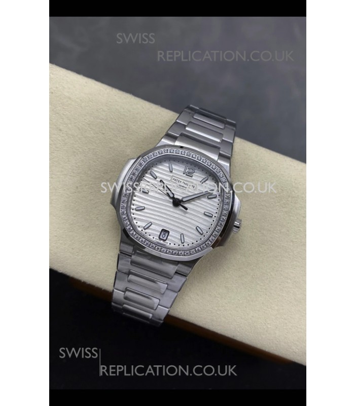 Patek Philippe Nautilus 7118 35MM Steel Dial Diamonds Super Clone Watch 
