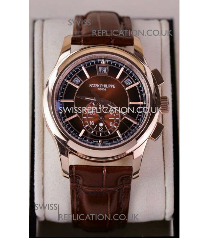 Patek Philippe 5205 Complications Moonphase Brown Dial Super Clone Watch 