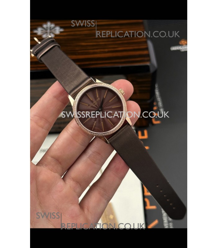 Patek Philippe Calatrava 4997 Rose Gold Brown Dial Super Clone Watch 