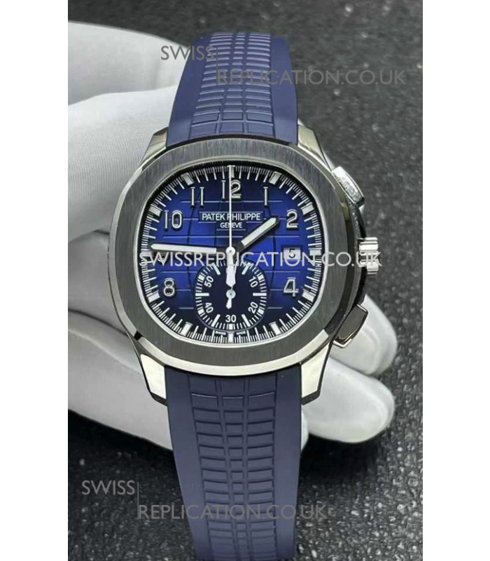 Patek Philippe Aquanaut 5968 Steel Case Blue Dial Super Clone Watch 