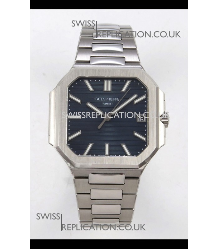 Patek Philippe Cubitus 7128 904L Steel Casing Black Dial Swiss Replica Watch