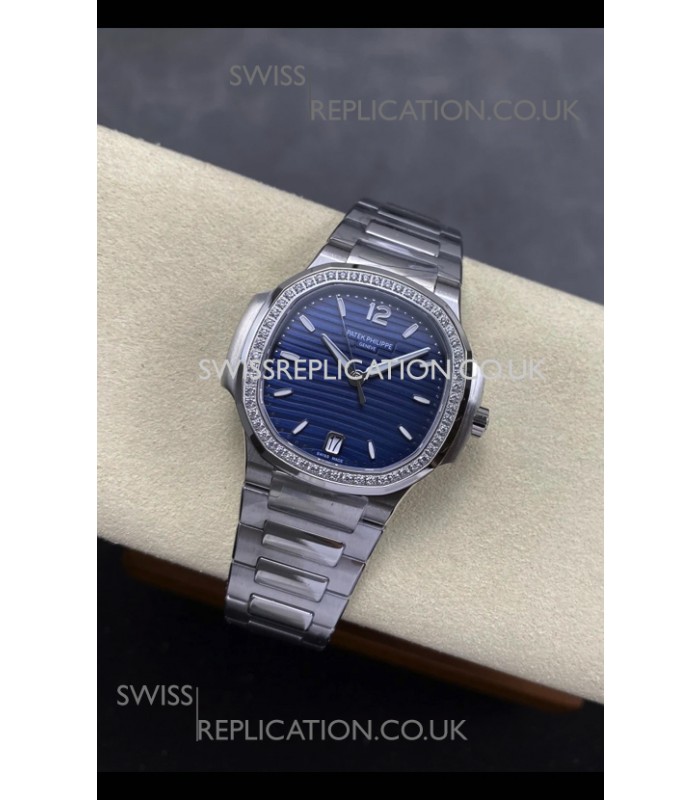 Patek Philippe Nautilus 7118 35MM Blue Dial Diamonds Super Clone Watch 