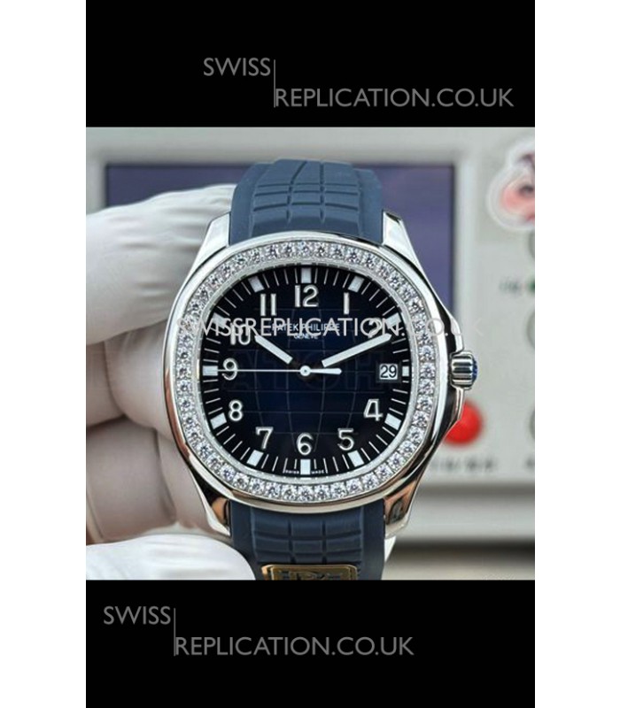 Patek Philippe Aquanaut 5167 Blue Dial/Strap Diamonds Bezel Super Clone Watch 