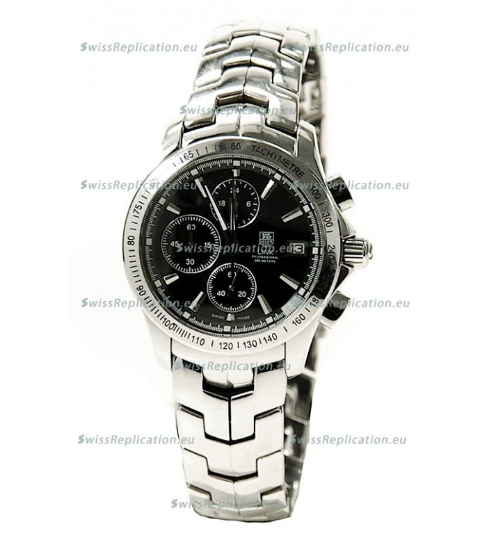 Tag Heuer Link 200 Meters Japanese Replica Quartz Watch in Black Dial